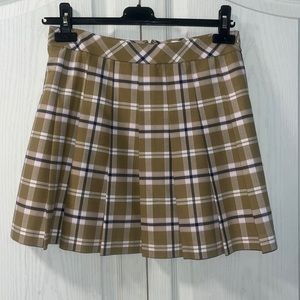 Sunday Best pleated plaid mini skirt